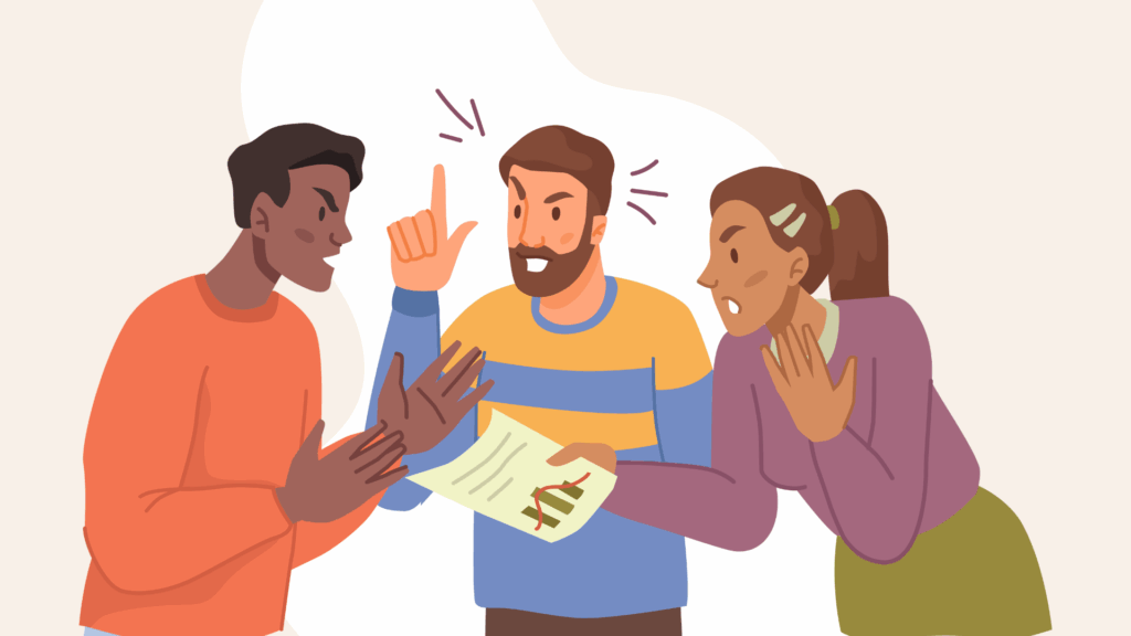 Conflit au travail entre collaborateurs